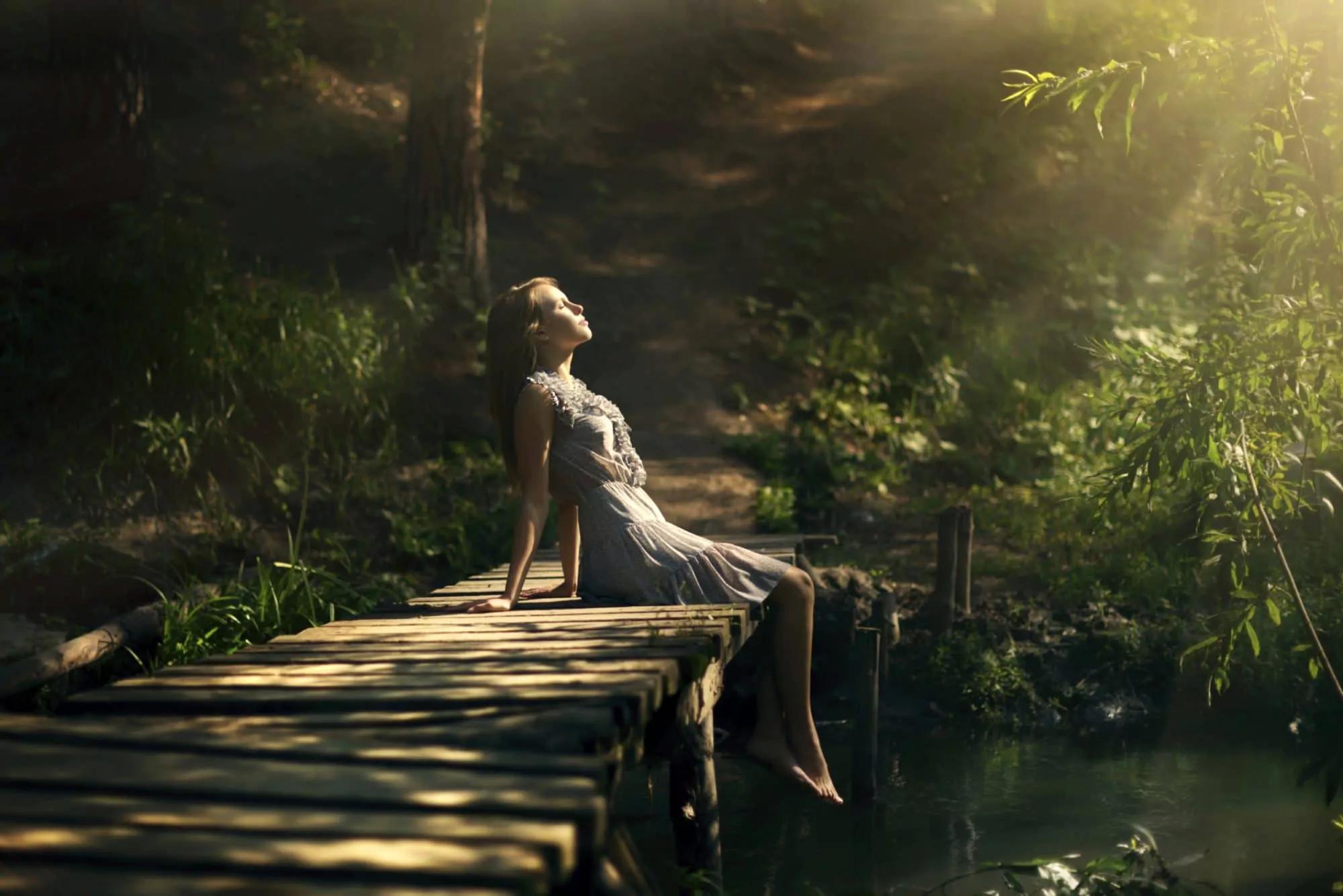 beautiful girl in fairy forest