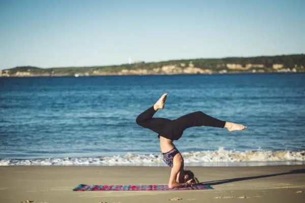 handstand - lymph facial strokes