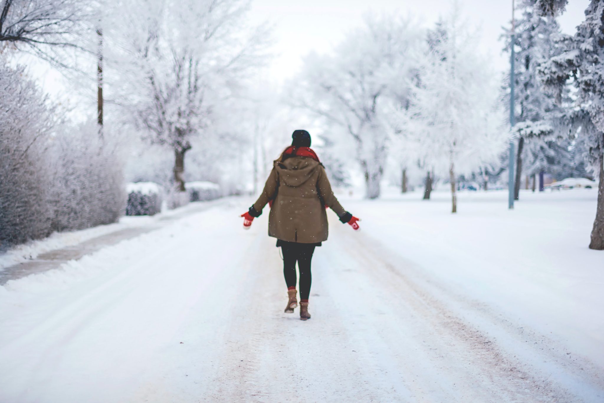 Bundling up or wearing protective clothing can help your skin. 