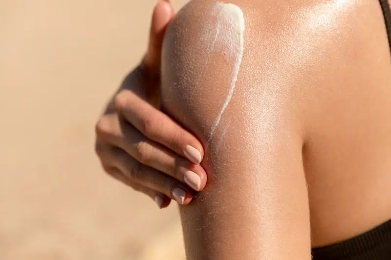 Applying SPF daily can help protect your skin from uneven skin tone.