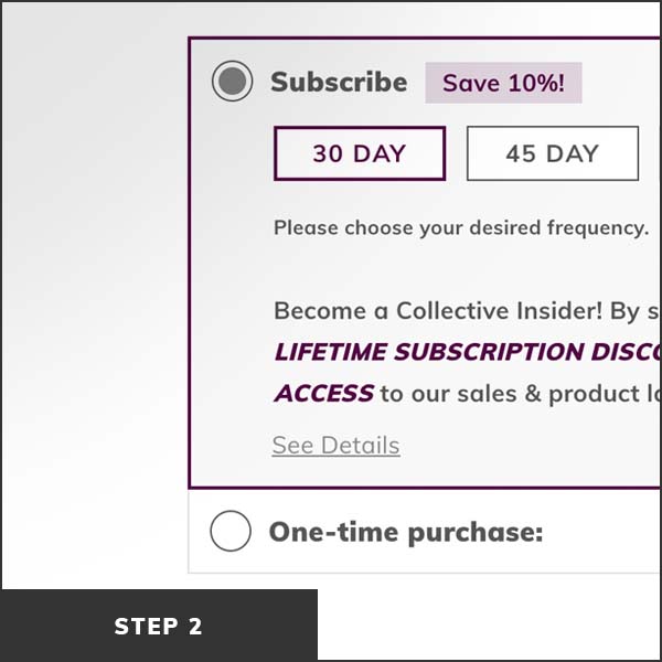 Select the "Subscribe" option and click the "Add to Cart" button
