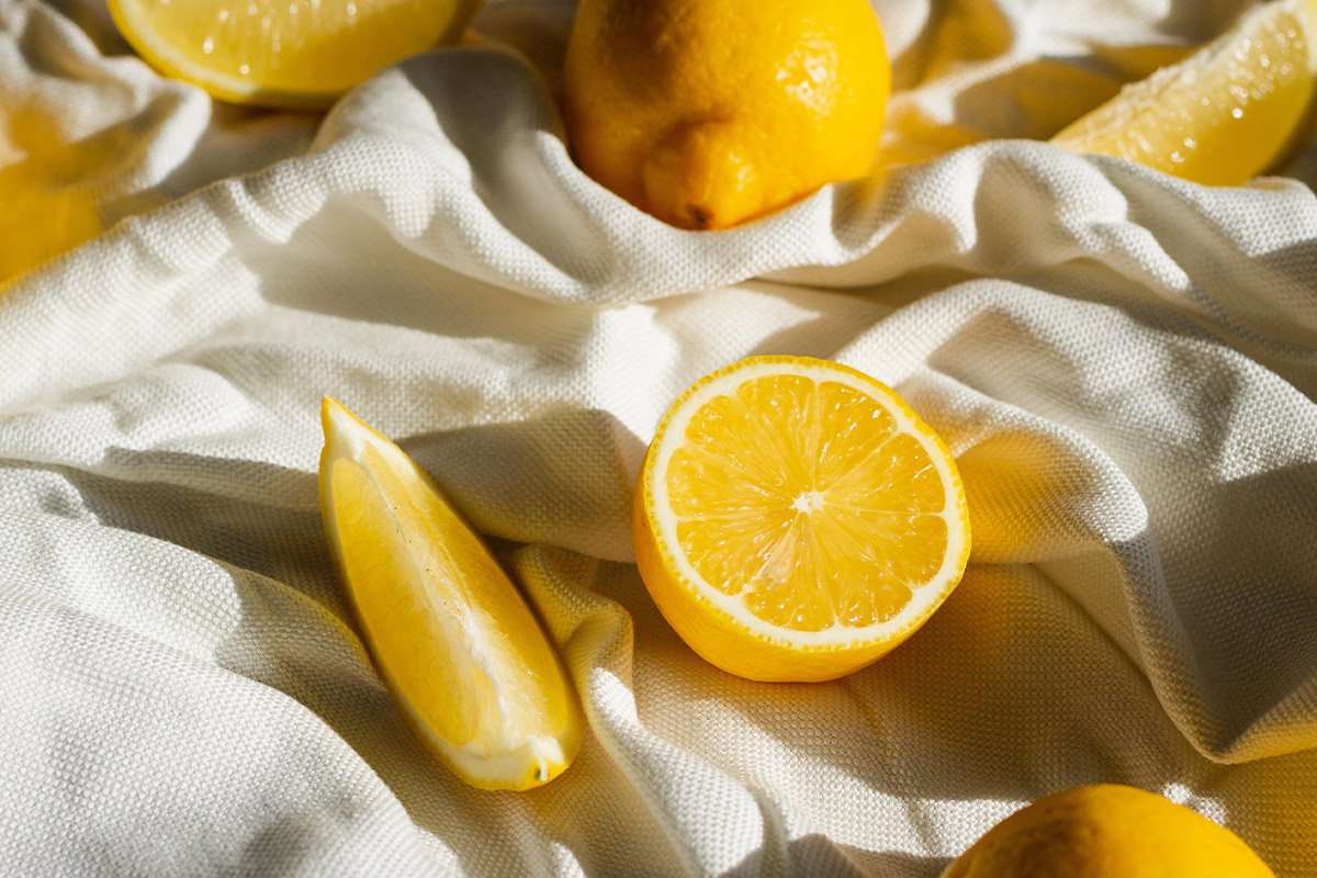 Fresh lemon slices full of vitamin C