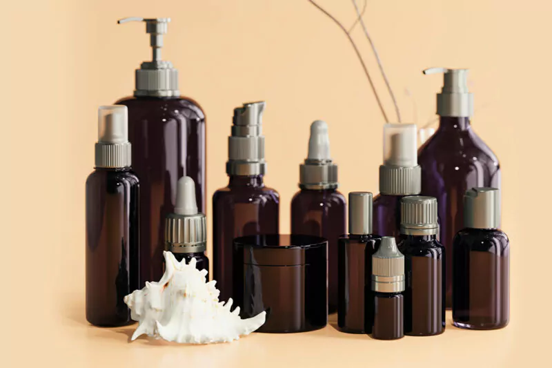 Serum bottles with various sizes