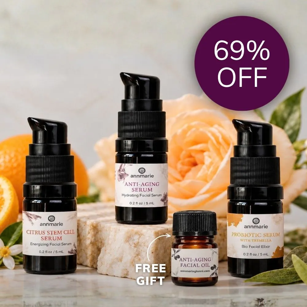 69% OFF Serum Trio + Anti-Aging Facial Oil Sample Offer